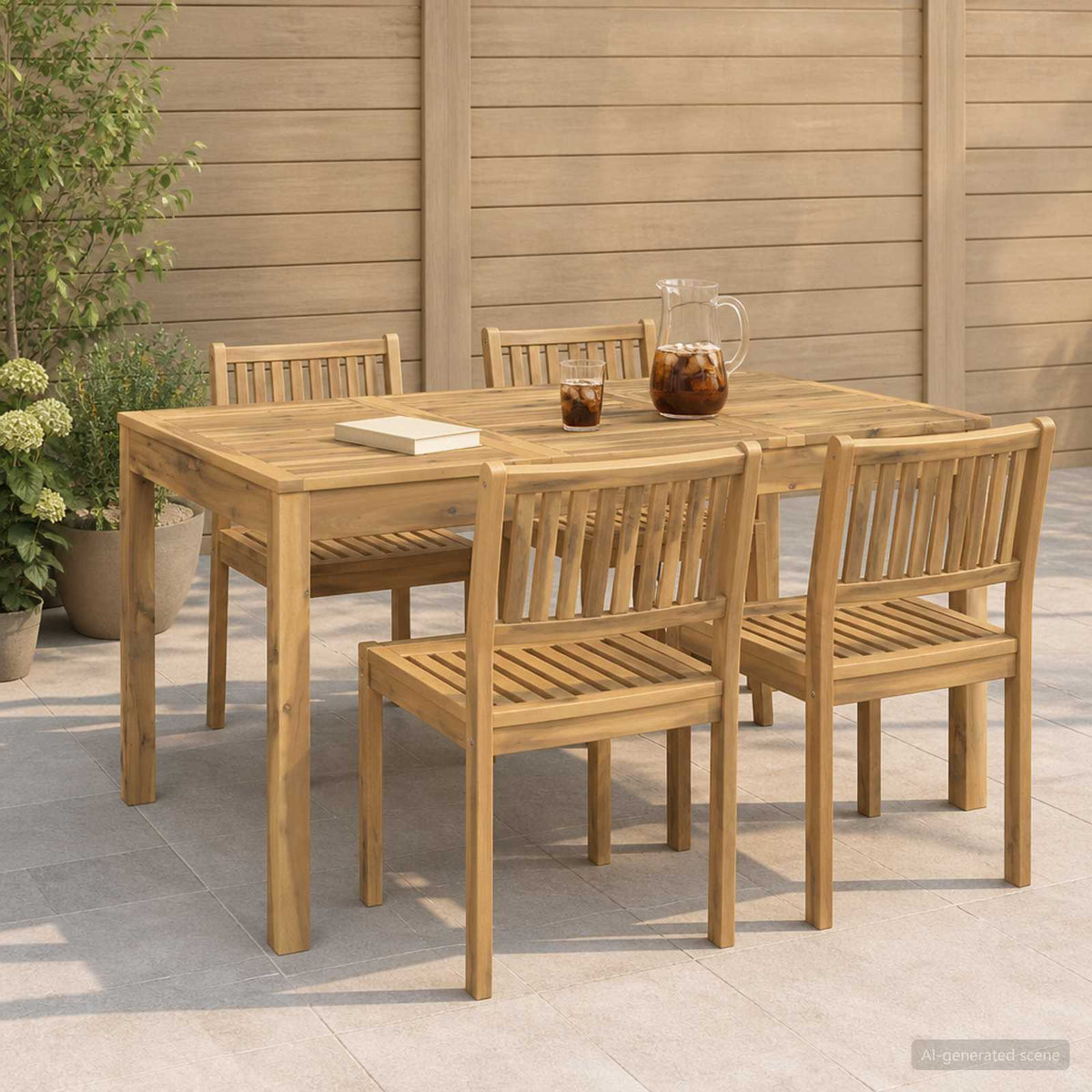 Tuindiner tafel Witgewassen 141 x 80,5 x 75 cm is nu te koop bij PeponiXL, paradijselijk wonen!
