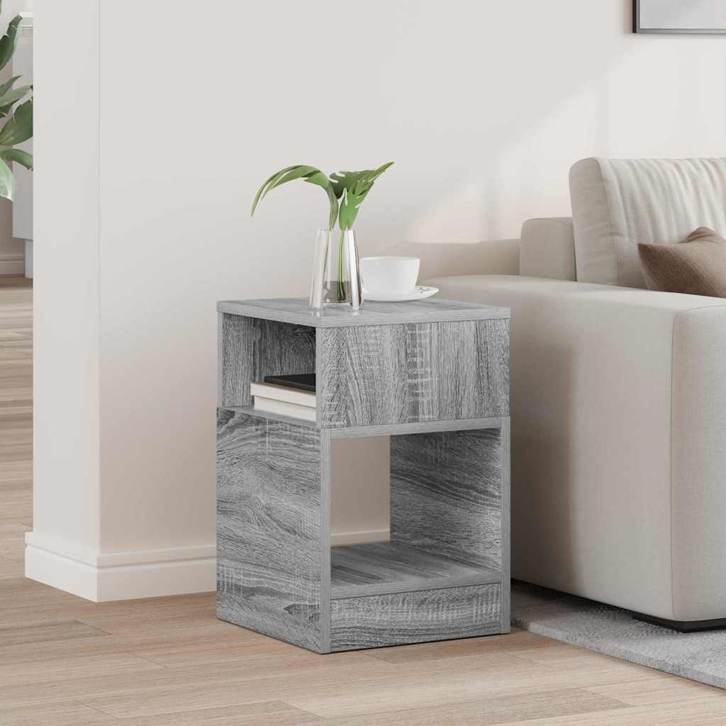 Bijzettafel Grijs Sonoma 30,5 x 30 x 45 cm Bewerkt hout is nu te koop bij PeponiXL, paradijselijk wonen!
