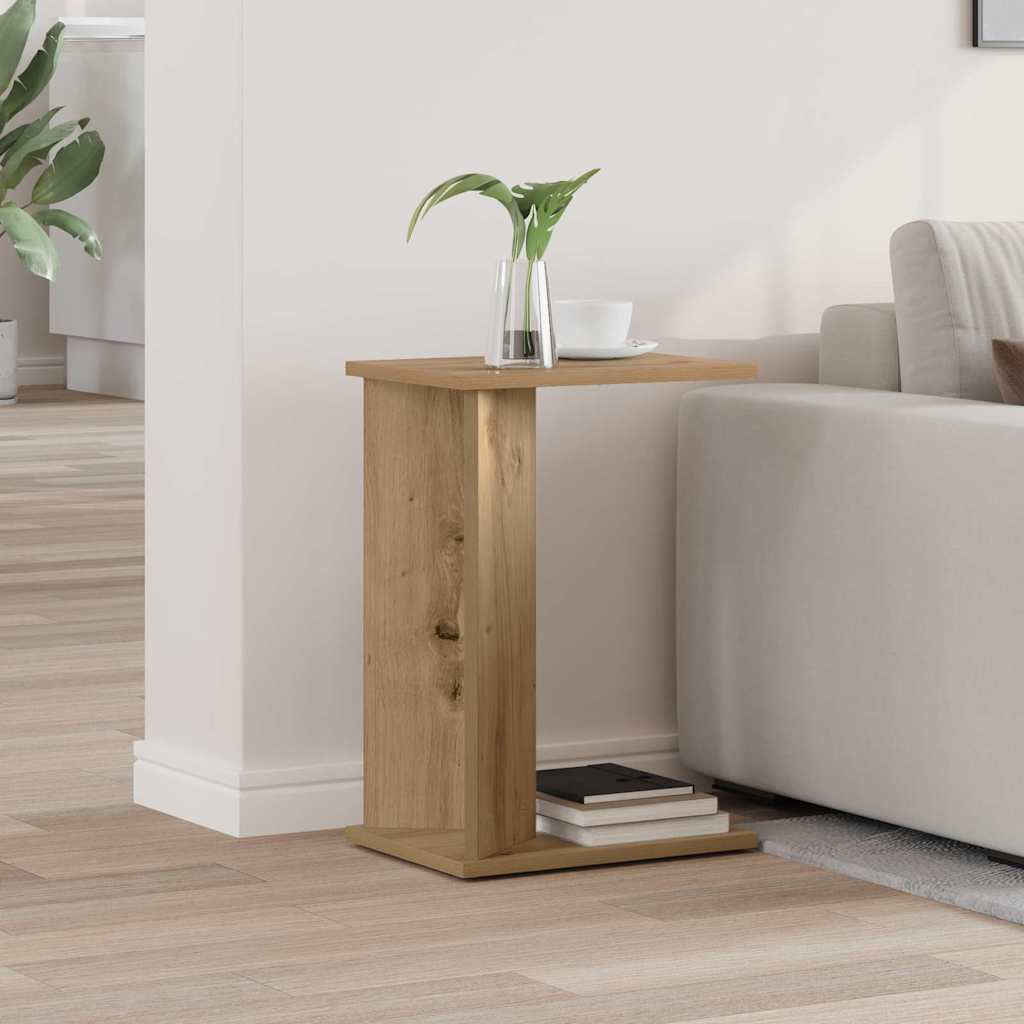 Bijzettafel Artisan Eiken 35 x 25 x 50 cm Bewerkt hout is nu te koop bij PeponiXL, paradijselijk wonen!