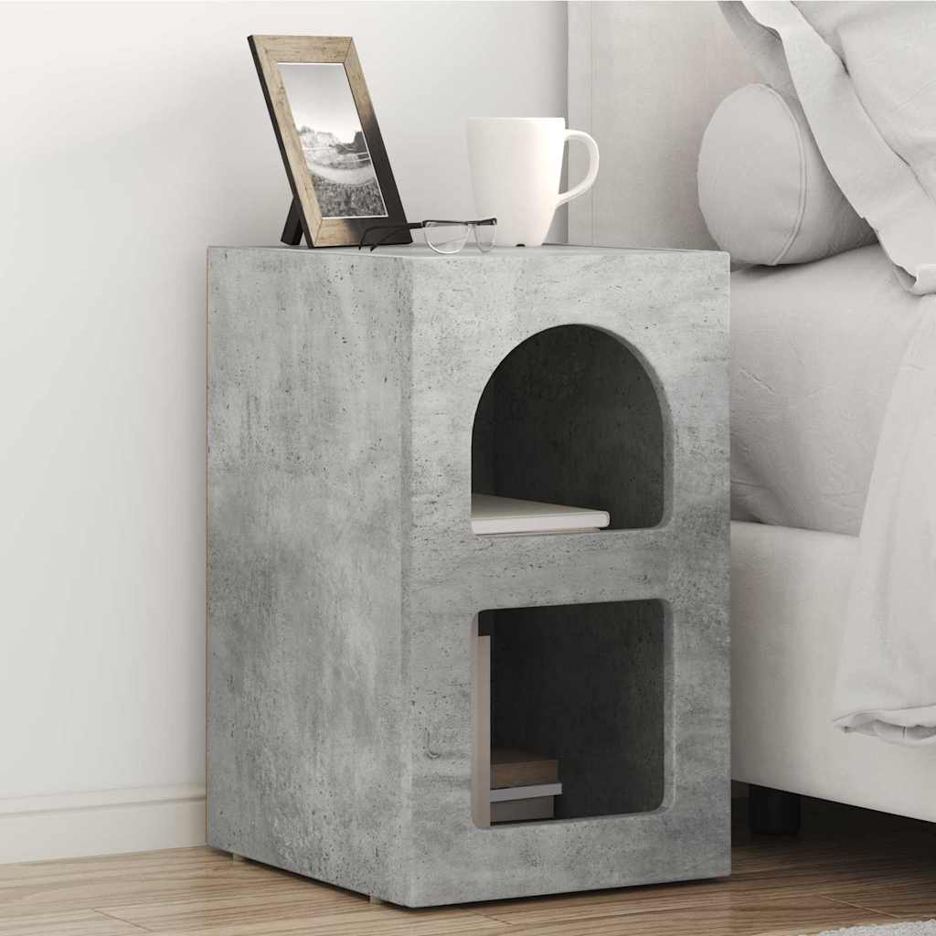 Nachtkastje 2 pcs Beton Grijs 29,5 x 33,5 x 50 cm Bewerkt hout is nu te koop bij PeponiXL, paradijselijk wonen!