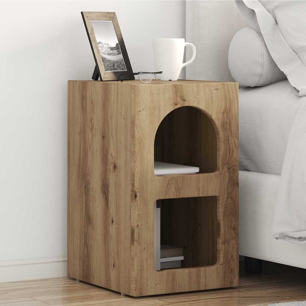 Nachtkastje Artisan Eiken 29,5 x 33,5 x 50 cm Bewerkt hout is nu te koop bij PeponiXL, paradijselijk wonen!