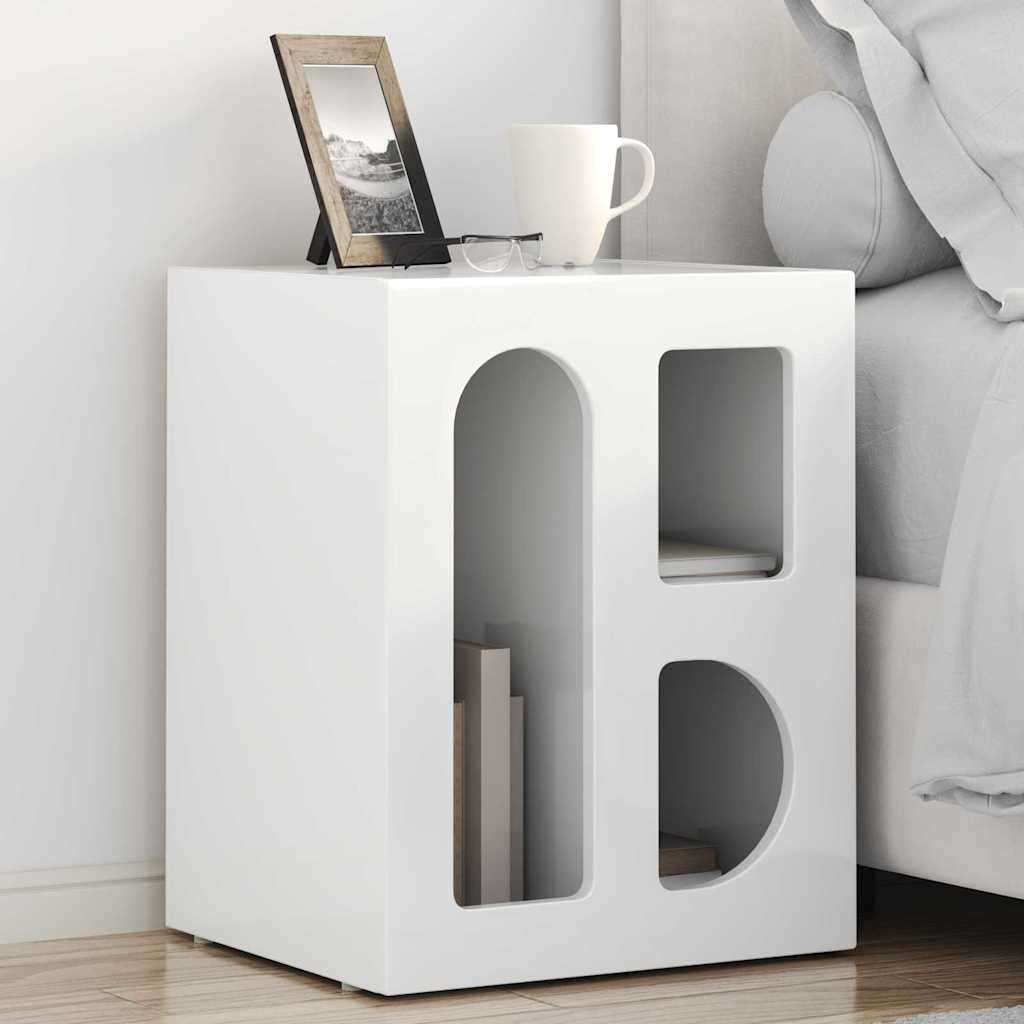 Nachtkastje 2 pcs Hoogglans wit 40 x 35 x 50 cm Bewerkt hout is nu te koop bij PeponiXL, paradijselijk wonen!