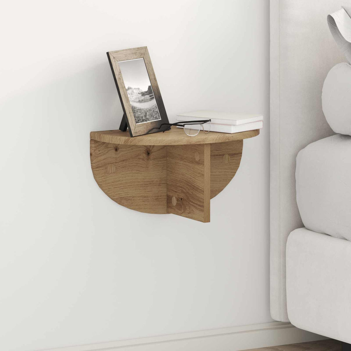 Wandplank 2 pcs Artisan Eiken 38 x 19 x 19 cm Bewerkt hout is nu te koop bij PeponiXL, paradijselijk wonen!