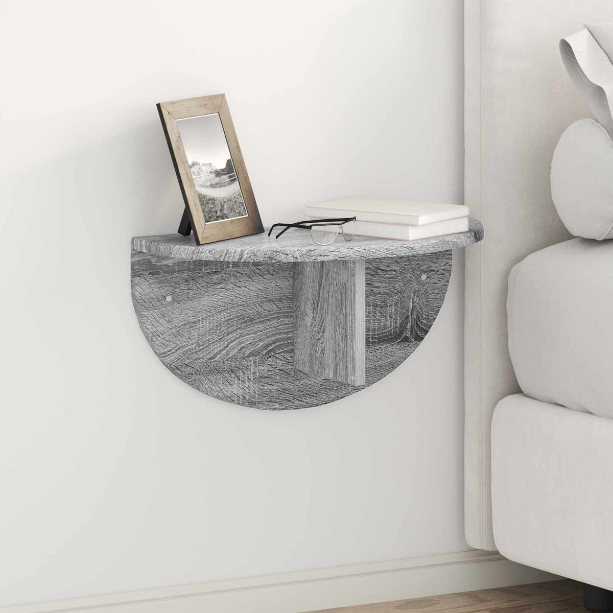 Wandplank Grijs Sonoma 48 x 24 x 24 cm Bewerkt hout is nu te koop bij PeponiXL, paradijselijk wonen!