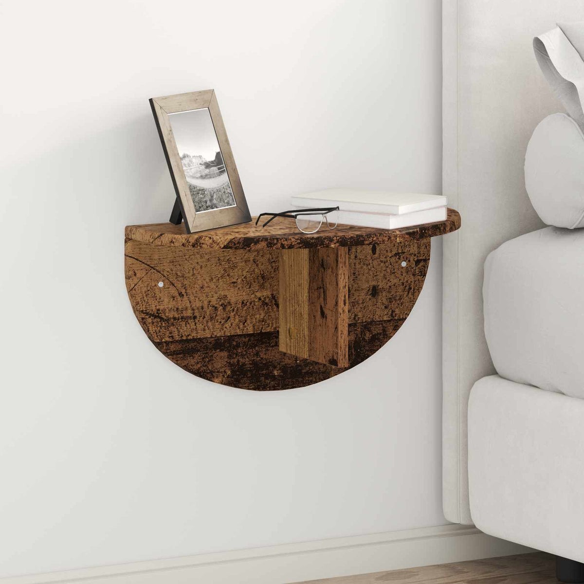 Wandplank 2 pcs Oudhout 48 x 24 x 24 cm Bewerkt hout is nu te koop bij PeponiXL, paradijselijk wonen!
