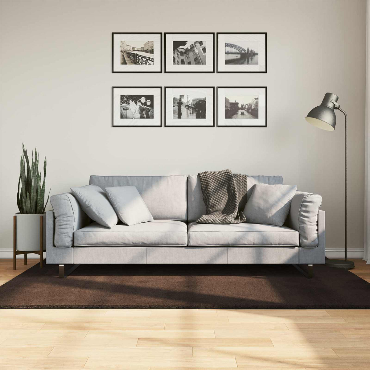 Medium pile zachte en wasbare tapijt HUARTE Bruin 170 x 120 cm is nu te koop bij PeponiXL, paradijselijk wonen!