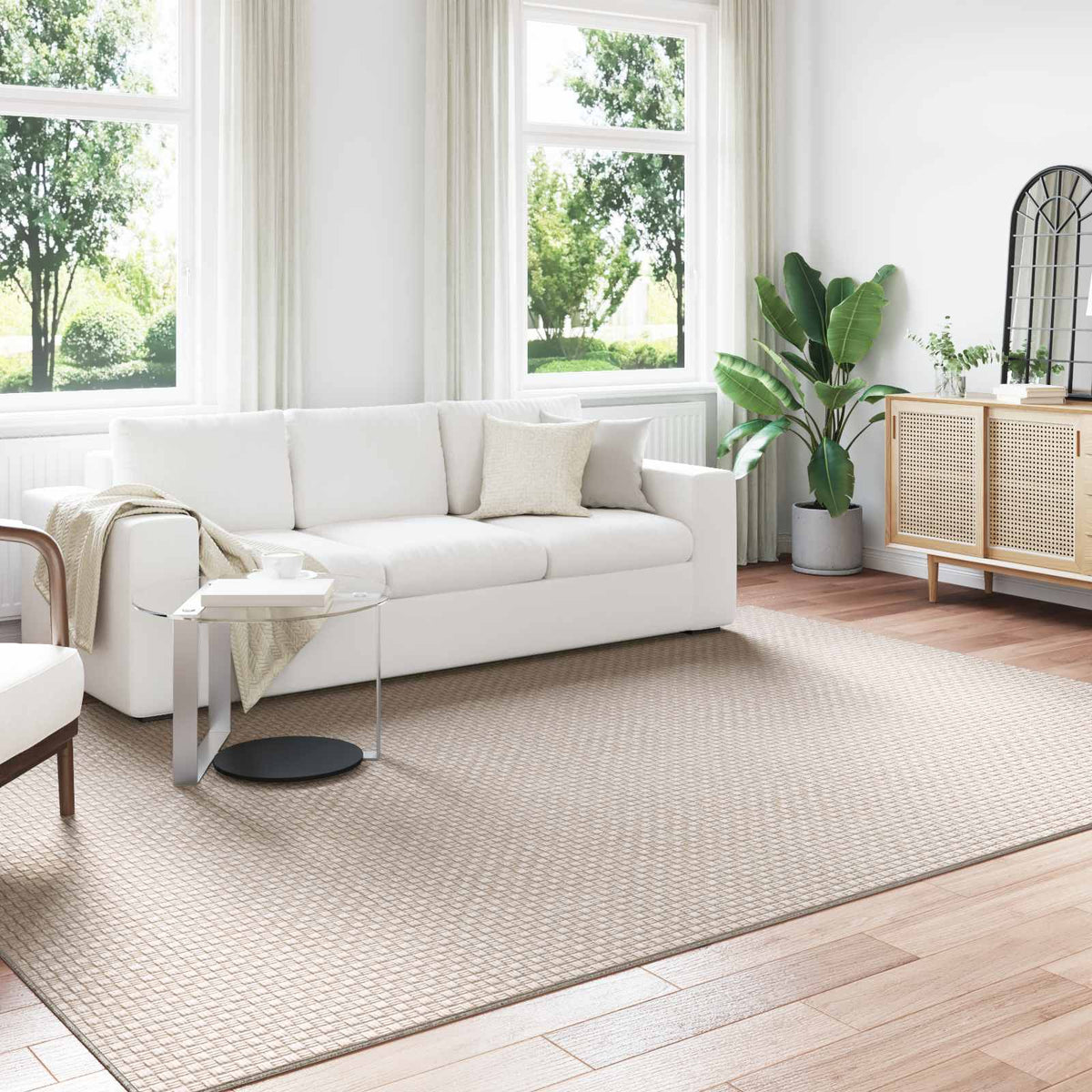Vloerkleden Rechthoekig FARO Crème 340 x 240 cm Polyester is nu te koop bij PeponiXL, paradijselijk wonen!
