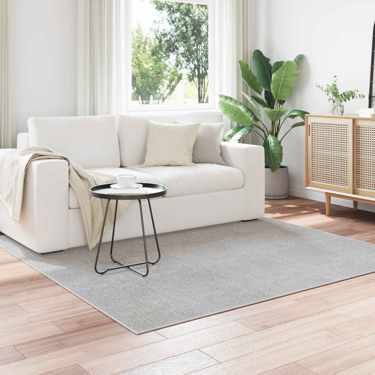 Vloerkleden Vierkant LUGO Crème 200 x 200 cm Polyester is nu te koop bij PeponiXL, paradijselijk wonen!