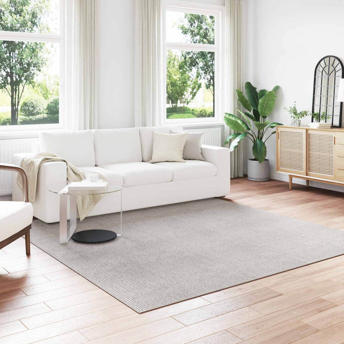 Vloerkleden Vierkant LUGO Crème 240 x 240 cm Polyester is nu te koop bij PeponiXL, paradijselijk wonen!