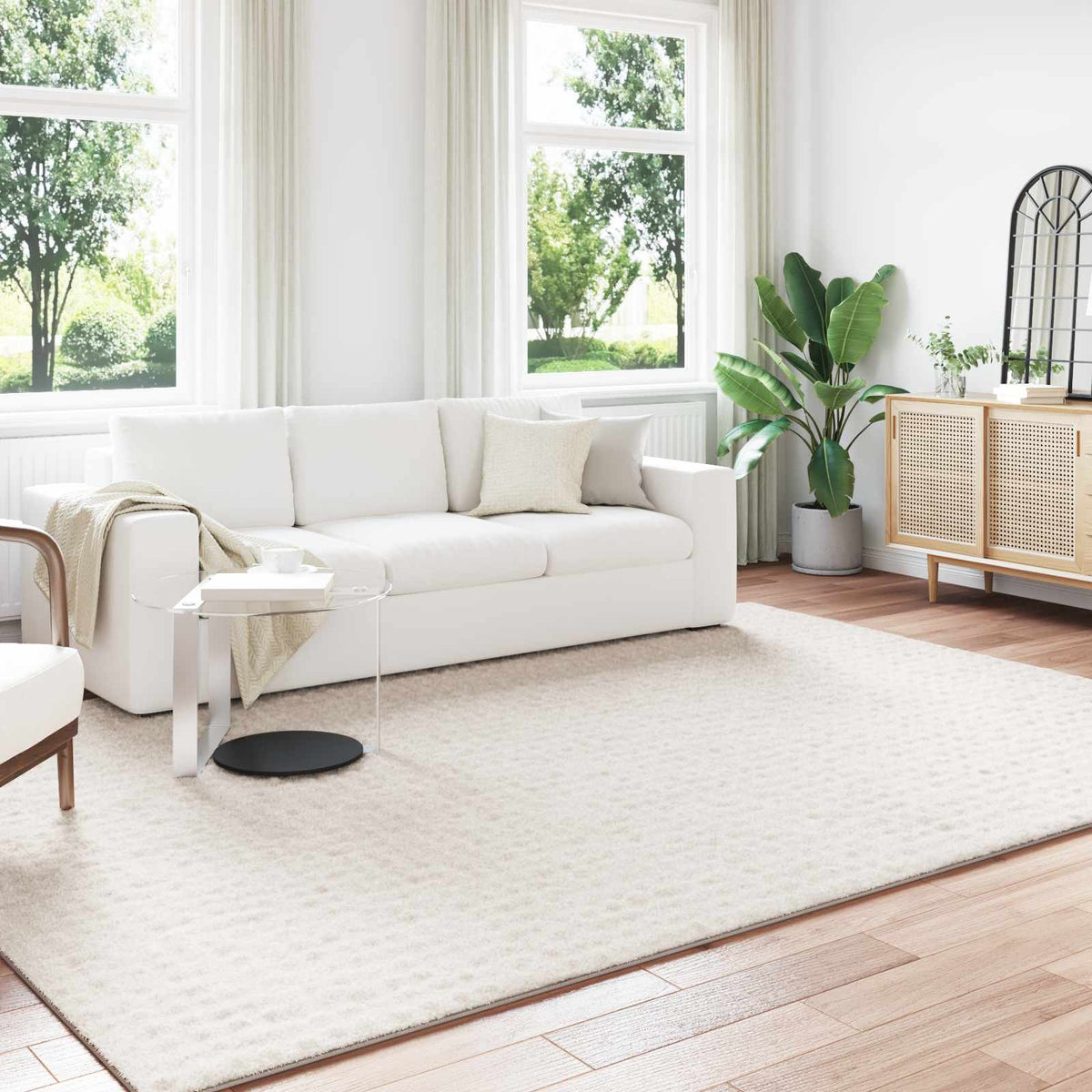 Vloerkleden Rechthoekig SIROLO Crème 340 x 240 cm Polyester is nu te koop bij PeponiXL, paradijselijk wonen!