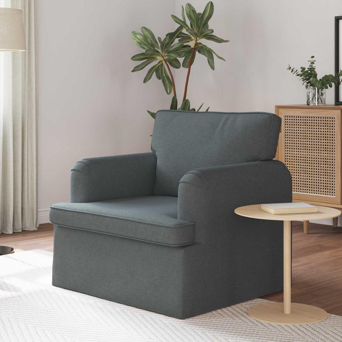 Bank Donkergrijs 84 x 80 x 85 cm Stof is nu te koop bij PeponiXL, paradijselijk wonen!