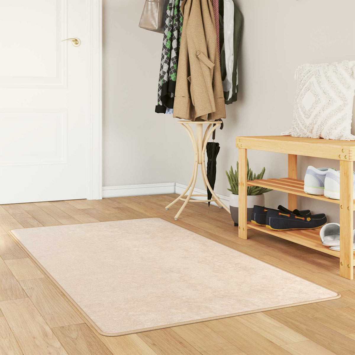Vloerkleedloper MARSA Crème 80 x 350 cm Polyester en PVC is nu te koop bij PeponiXL, paradijselijk wonen!
