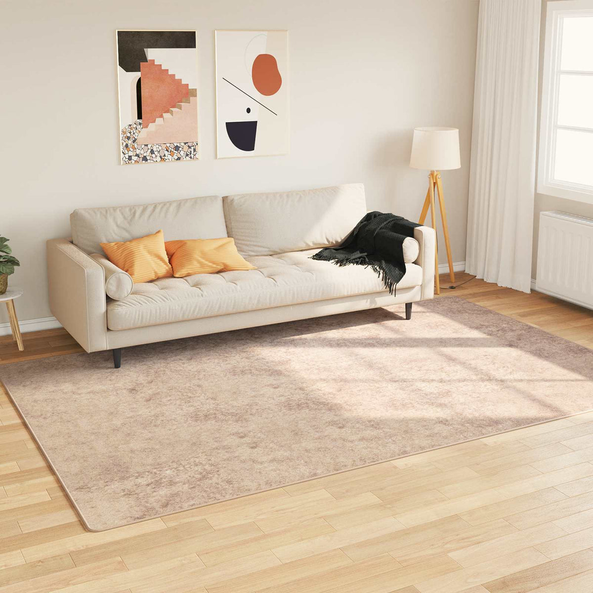 Vloerkleedloper MARSA Beige 190 x 300 cm Polyester en PVC is nu te koop bij PeponiXL, paradijselijk wonen!