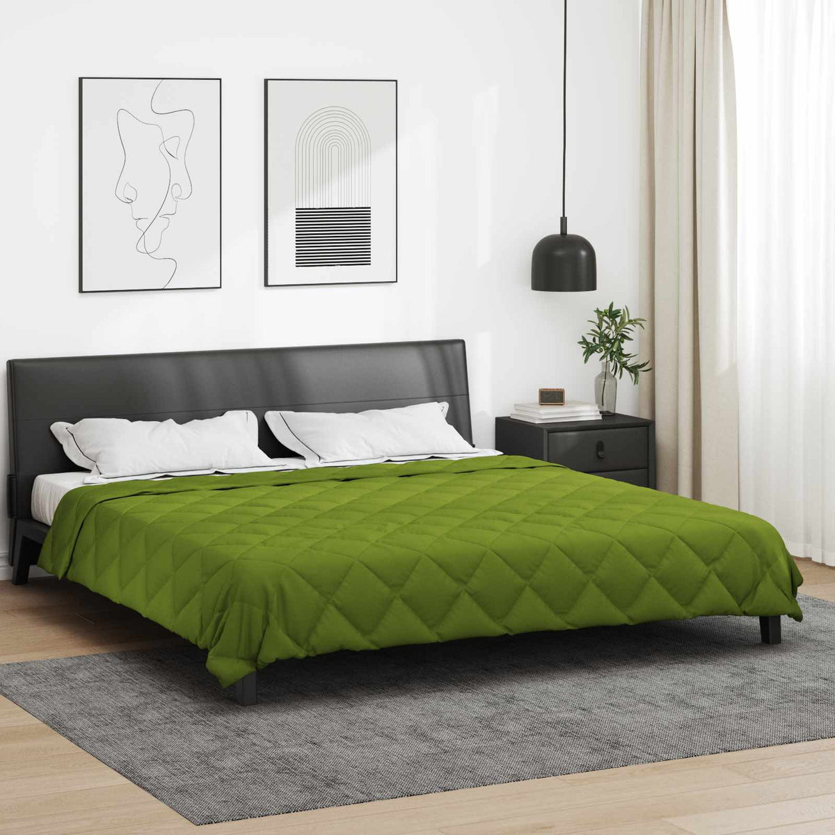 Zomerdekbed Groen 200 x 200 cm Microfiber is nu te koop bij PeponiXL, paradijselijk wonen!