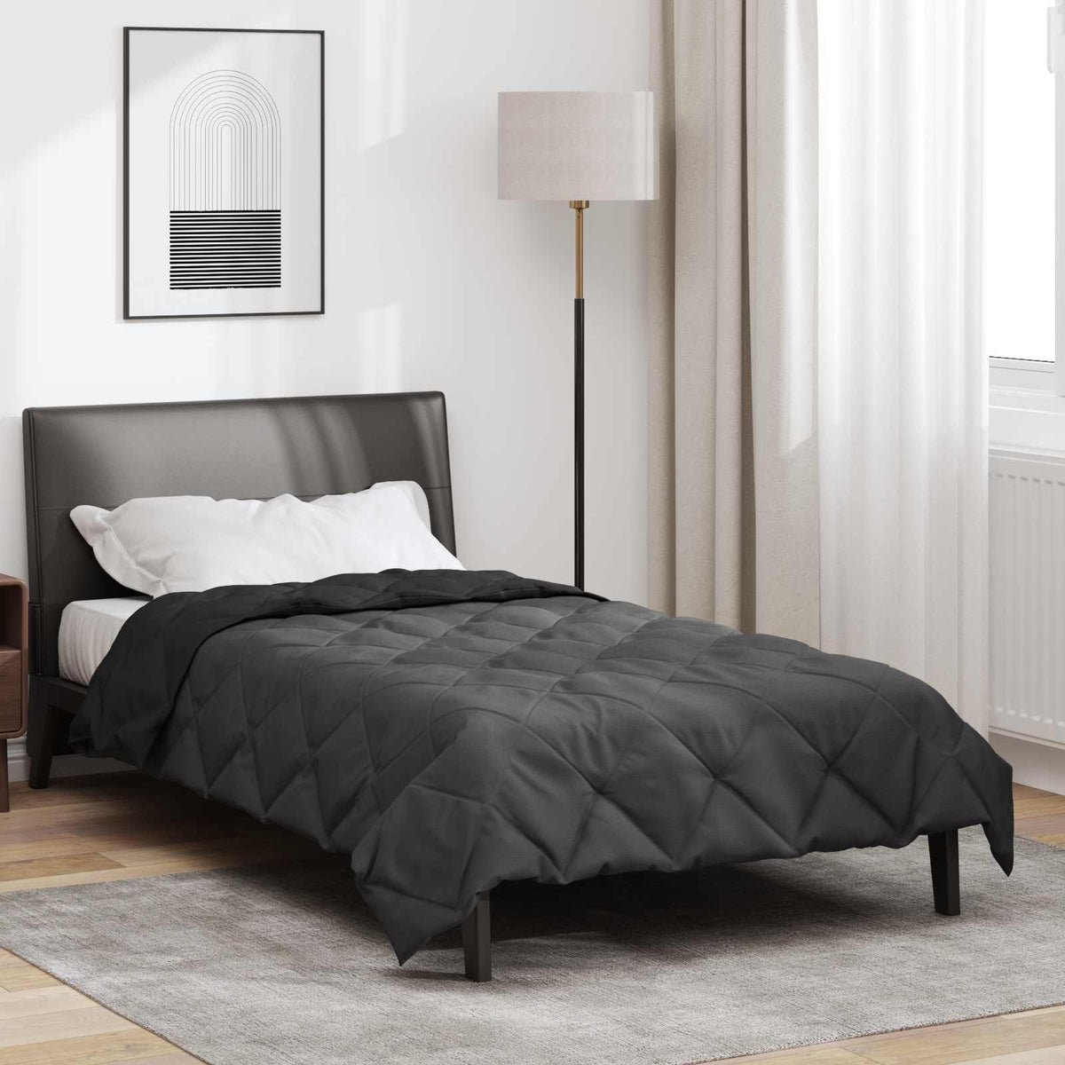 Vol jaar dekbed Zwart en Anthraciet 135 x 220 cm Microfiber is nu te koop bij PeponiXL, paradijselijk wonen!