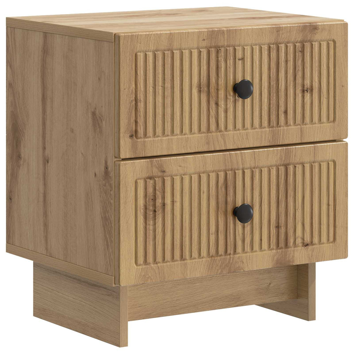 Nachtkastje Artisanaal eiken 43 x 34,5 x 47,5 cm Bewerkt hout is nu te koop bij PeponiXL, paradijselijk wonen!