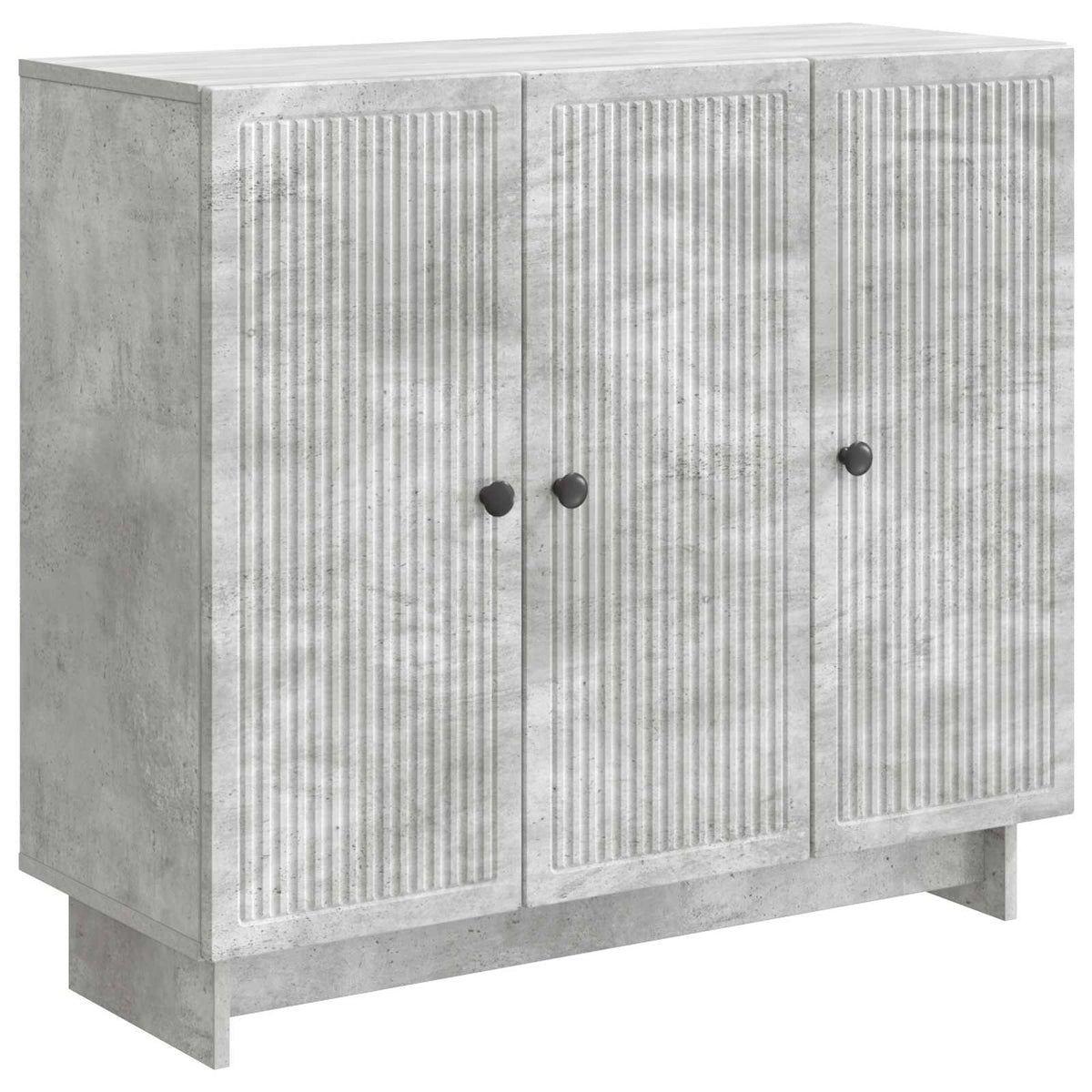 Dressoir Betongrijs 89 x 34,5 x 80 cm Bewerkt hout is nu te koop bij PeponiXL, paradijselijk wonen!