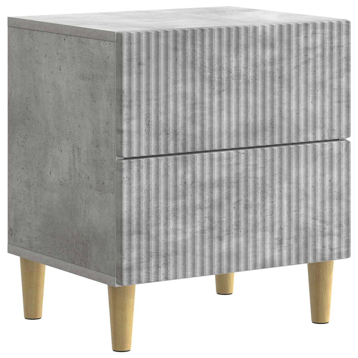 Nachtkastje met lade Betongrijs 43 x 34,5 x 48 cm Bewerkt hout is nu te koop bij PeponiXL, paradijselijk wonen!