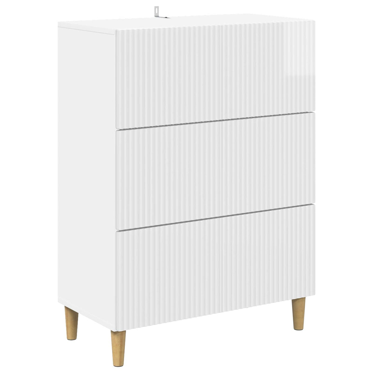 Ladenkast Hoogglans Wit 66 x 34,5 x 90 cm Bewerkt hout is nu te koop bij PeponiXL, paradijselijk wonen!