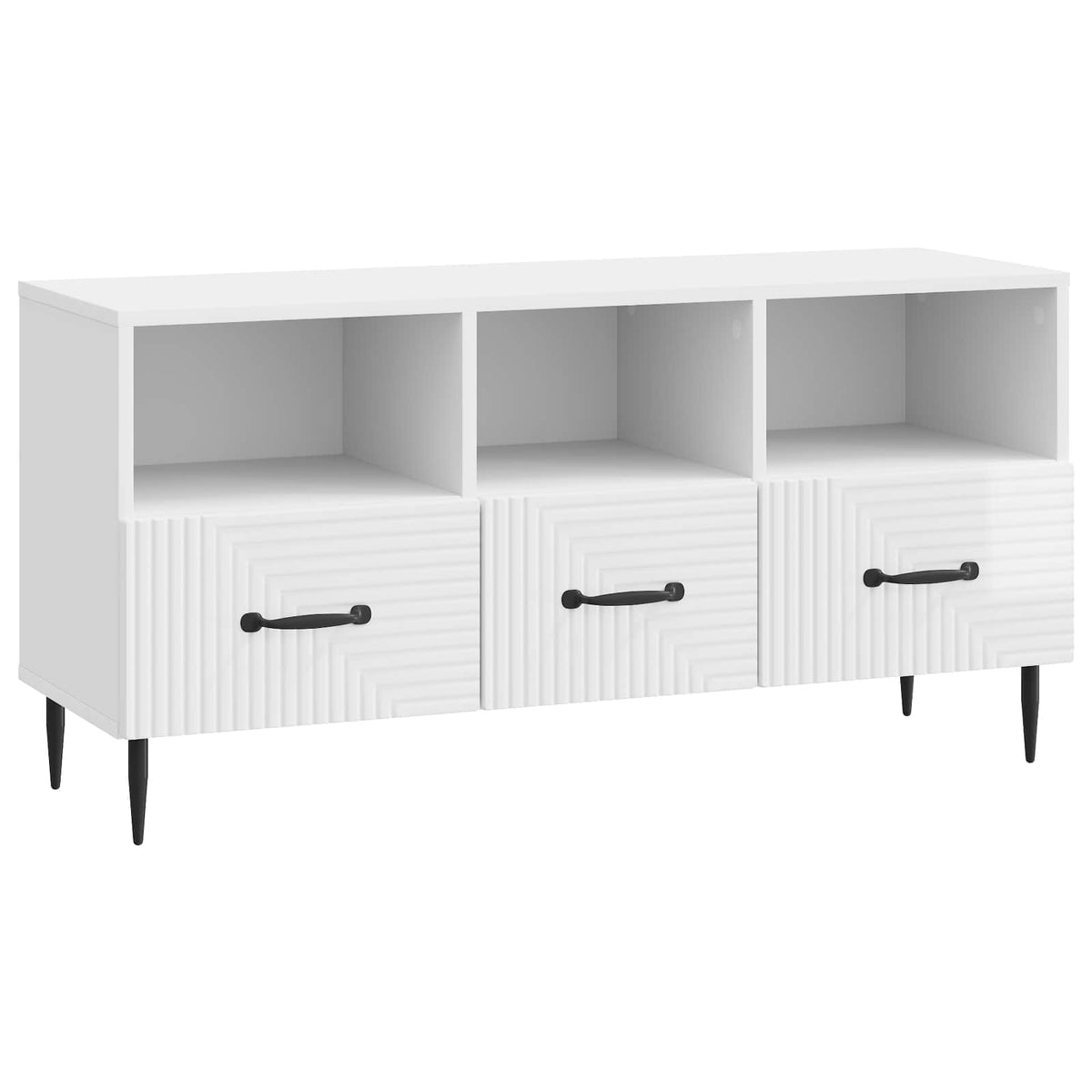 TV-kast met lade Hoogglans Wit 102 x 34,5 x 50 cm Bewerkt hout is nu te koop bij PeponiXL, paradijselijk wonen!