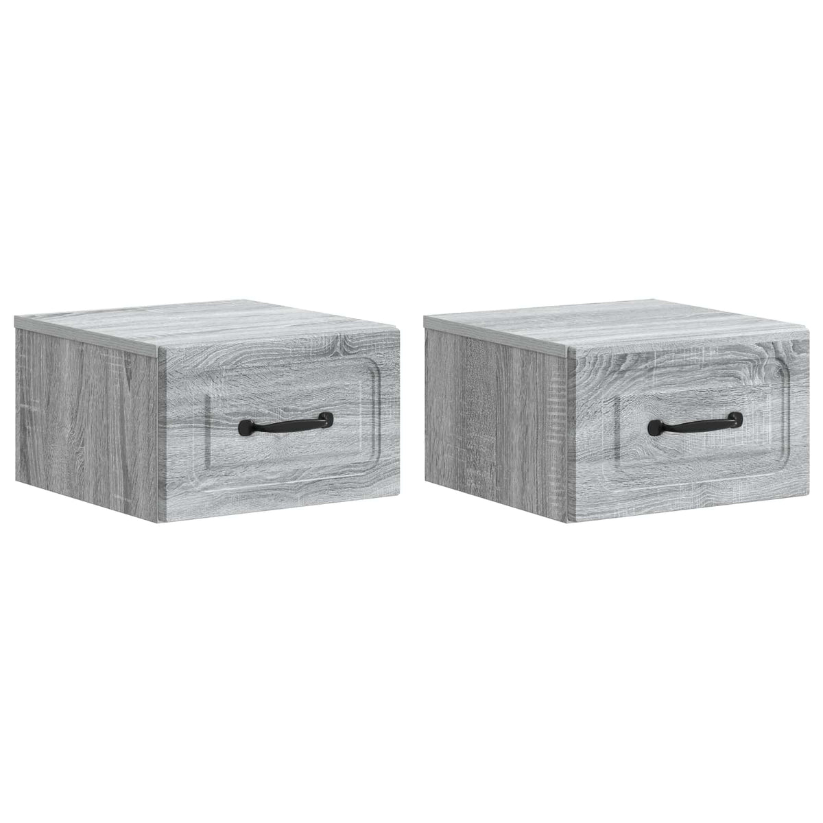 Wandbeugel Bedkast 2 pcs Grijs sonoma 34,5 x 33 x 20 cm is nu te koop bij PeponiXL, paradijselijk wonen!