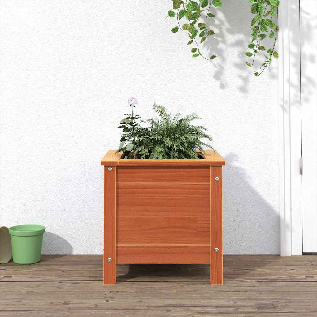 Tuin Bloempot Wasbruin 40 x 40 x 39 cm Massief grenenhout is nu te koop bij PeponiXL, paradijselijk wonen!