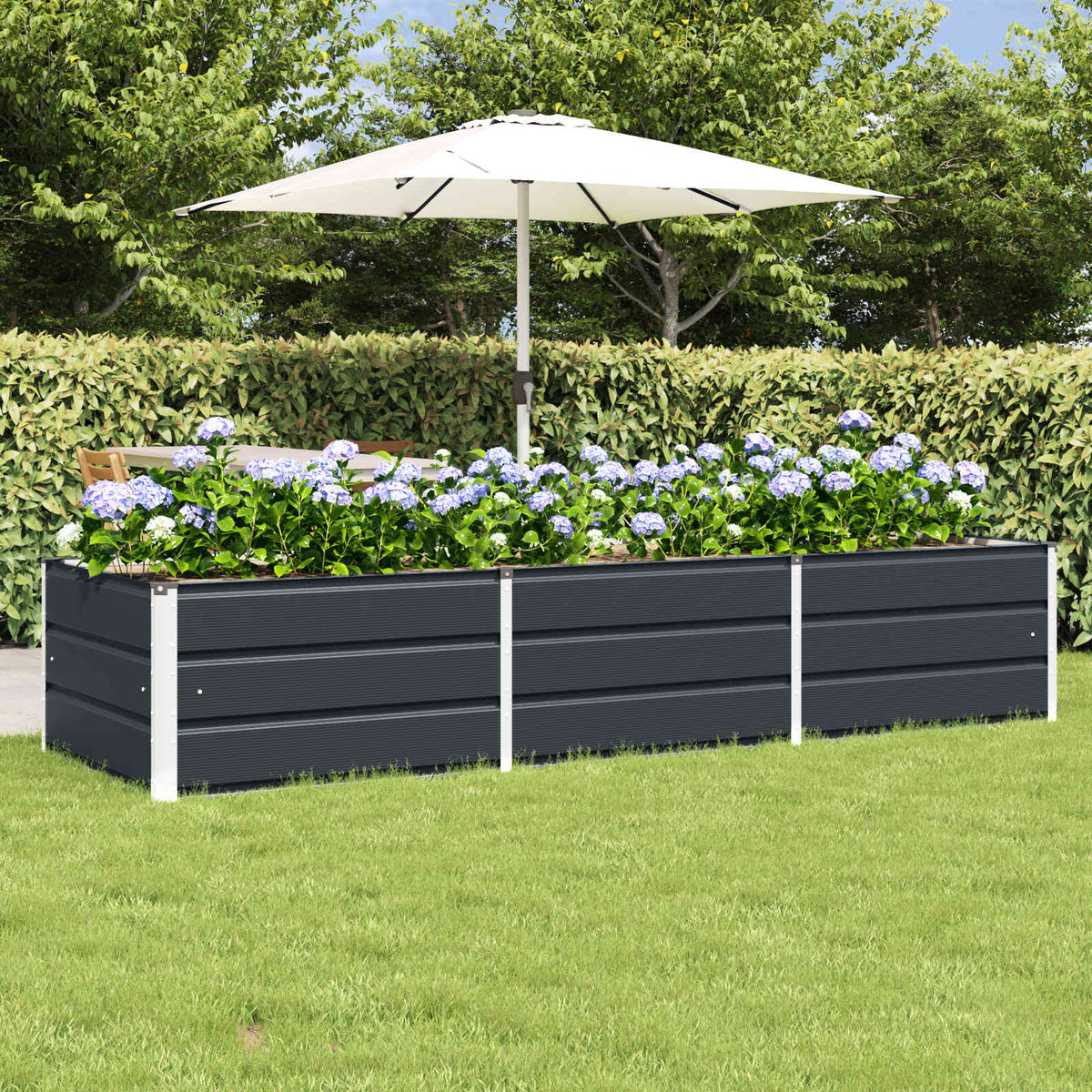Plantenbak Antraciet 240 x 80 x 45 cm Staal is nu te koop bij PeponiXL, paradijselijk wonen!