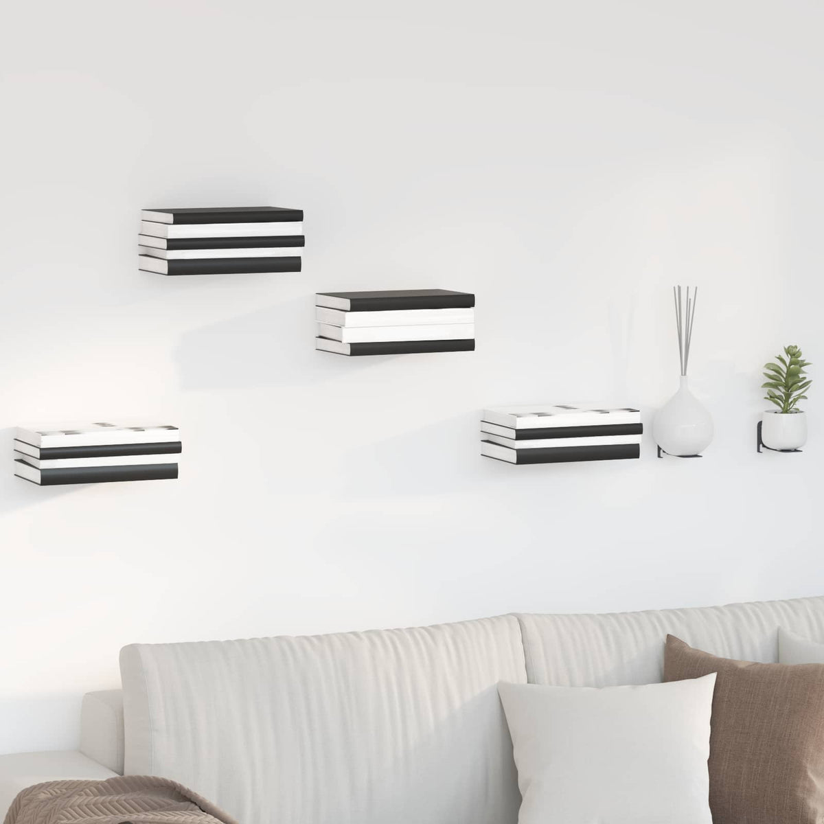 Drijvende plank met plank 8 pcs Antraciet 6 x 10,8 x 6,6 cm is nu te koop bij PeponiXL, paradijselijk wonen!