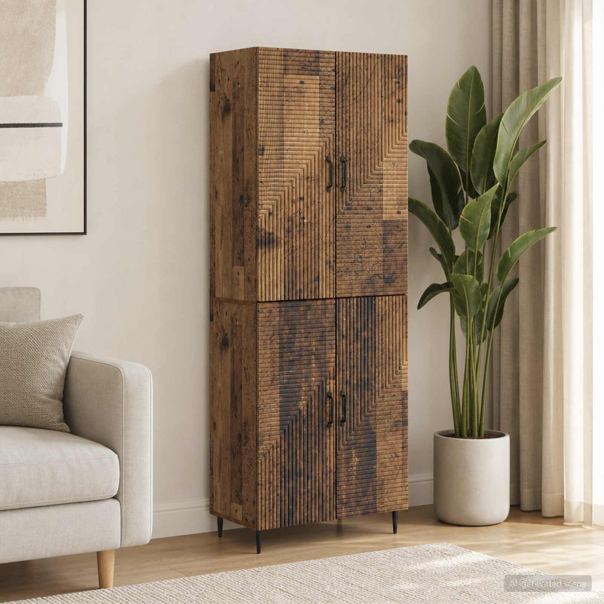 Kastenset 2 pcs 66 x 34,5 x 89,5 cm Bewerkt hout is nu te koop bij PeponiXL, paradijselijk wonen!