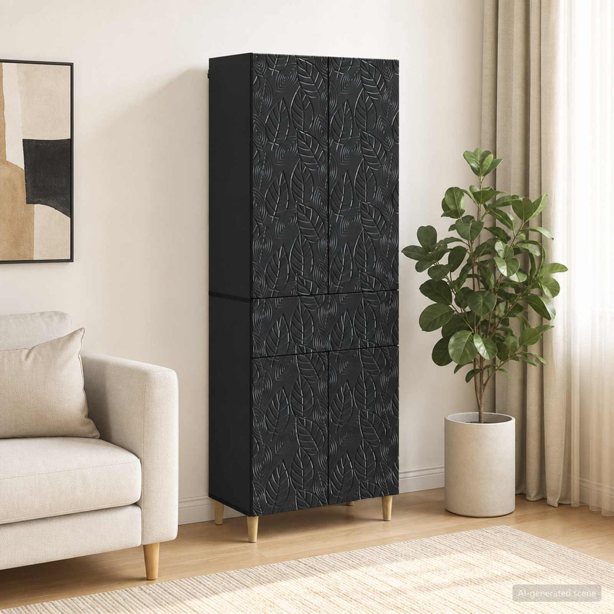 Kastenset 2 pcs Zwart Bewerkt hout is nu te koop bij PeponiXL, paradijselijk wonen!
