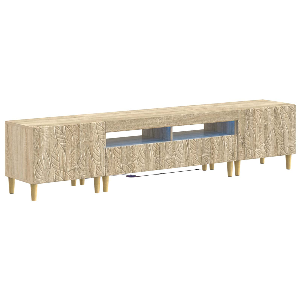 5-delige LED TV-kast Sonoma Eiken Bewerkt hout is nu te koop bij PeponiXL, paradijselijk wonen!