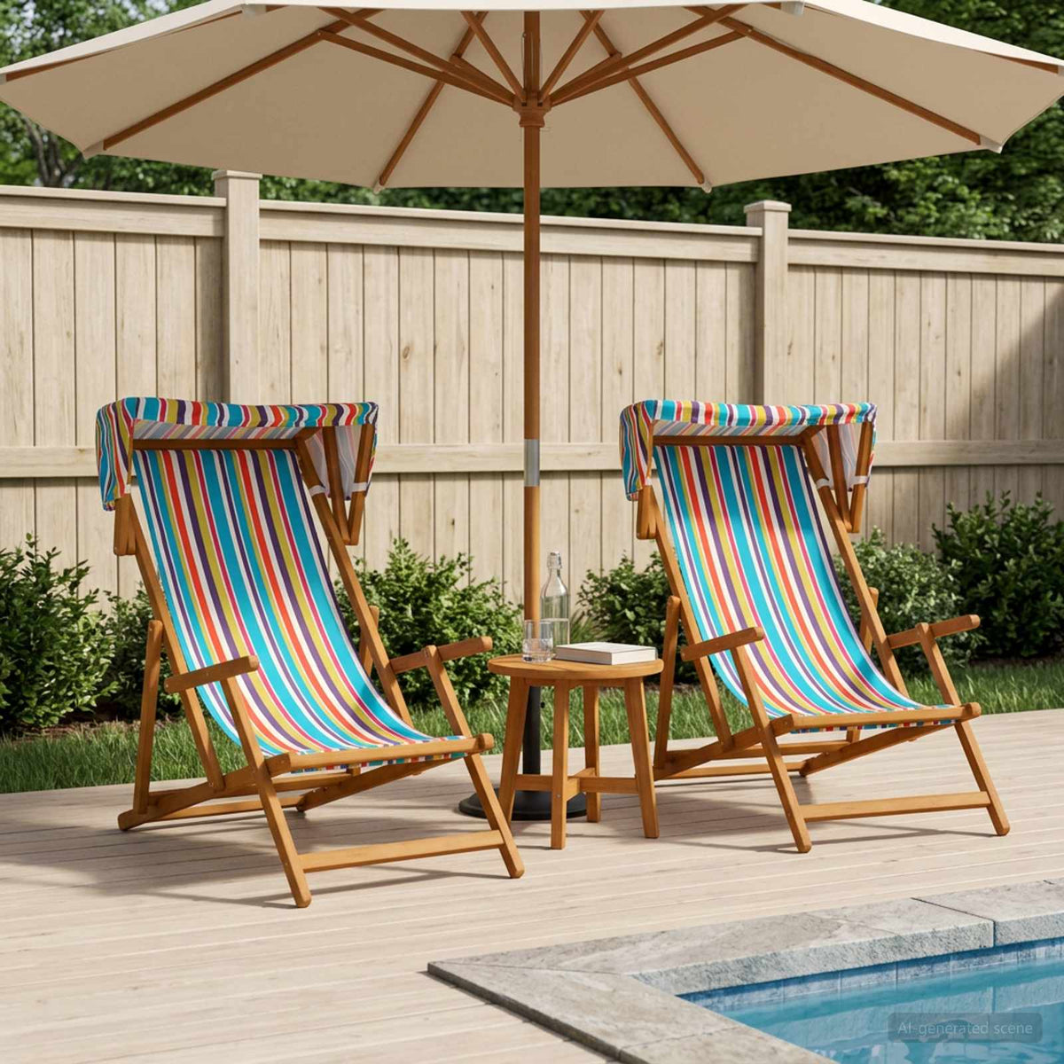 Ligstoel 2 pcs 3 Positie massief eucalyptushout Meerkleurig is nu te koop bij PeponiXL, paradijselijk wonen!