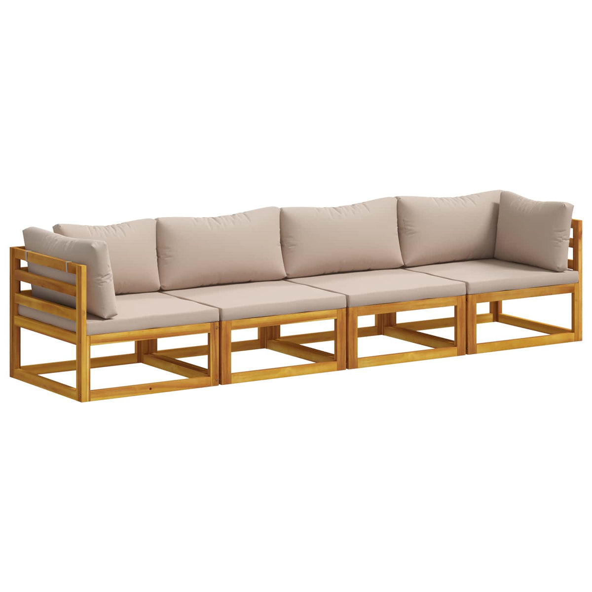 Bankstel 4 st Naturel Massief Acaciahout is nu te koop bij PeponiXL, paradijselijk wonen!