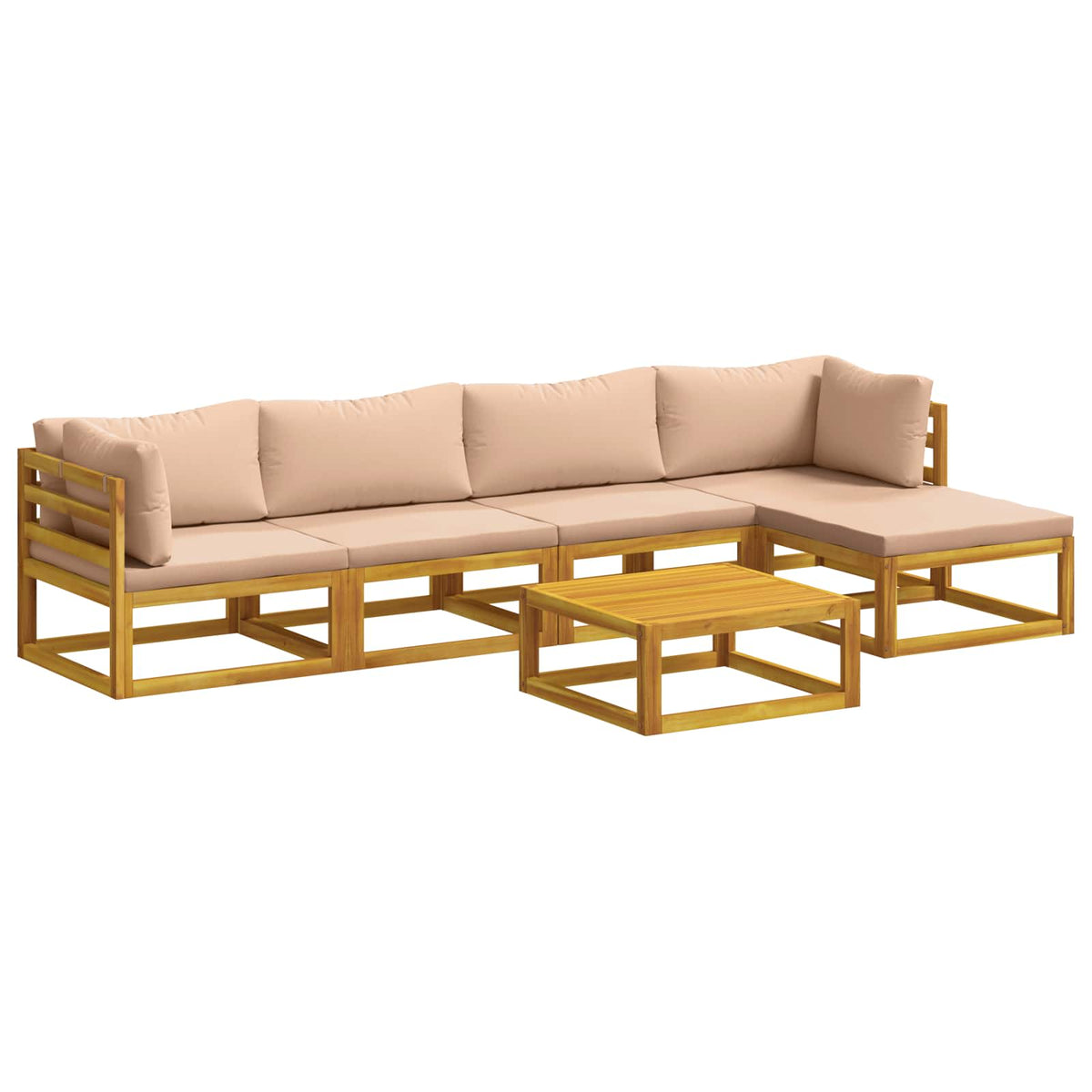Bankstel 6 st Naturel Massief Acaciahout is nu te koop bij PeponiXL, paradijselijk wonen!