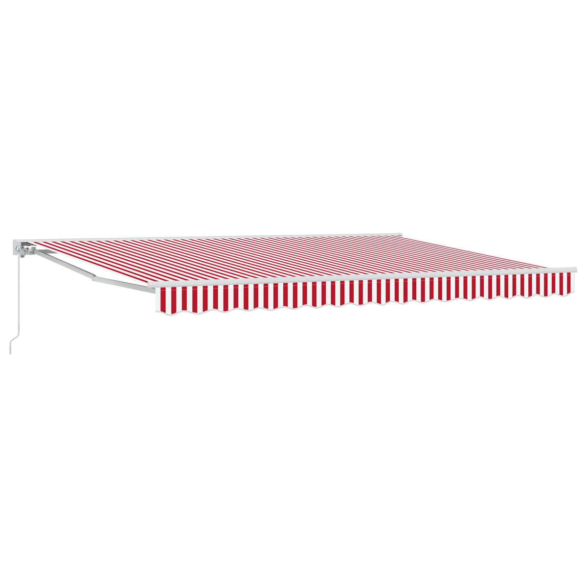 Handmatig uitschuifbare luifel Rood en Wit 4 × 3,5 m is nu te koop bij PeponiXL, paradijselijk wonen!