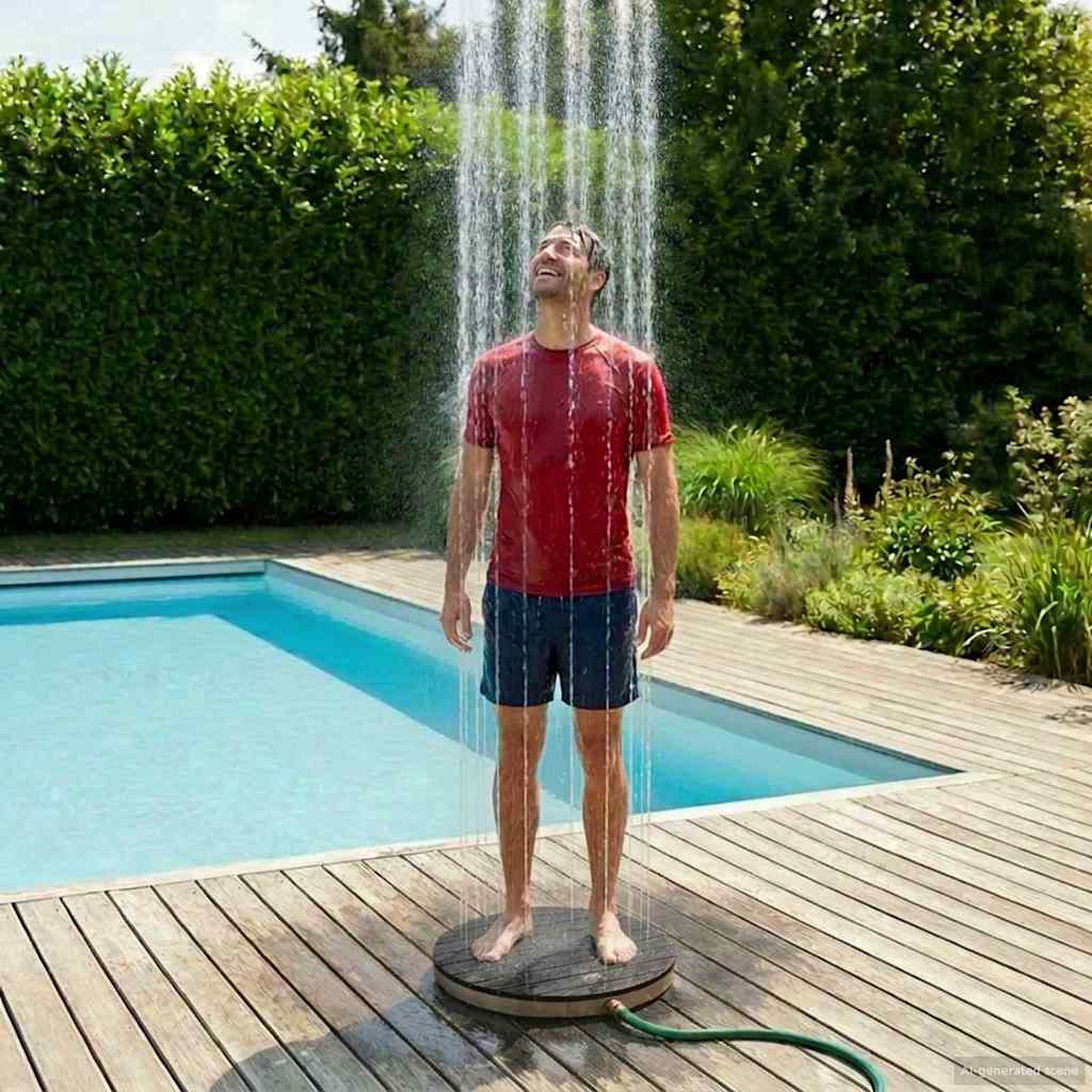 Tuin vloershower WPC en RVS 201 Antraciet is nu te koop bij PeponiXL, paradijselijk wonen!