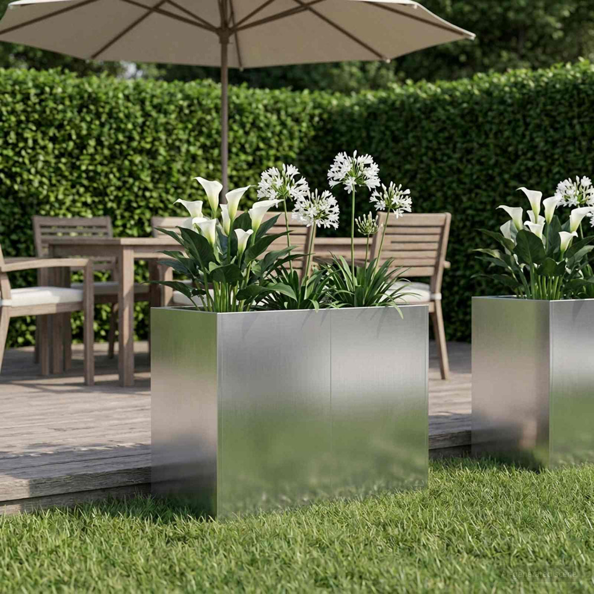 Plantenbak zilver 80 x 40 x 60 cm Gegalvaniseerd staal is nu te koop bij PeponiXL, paradijselijk wonen!