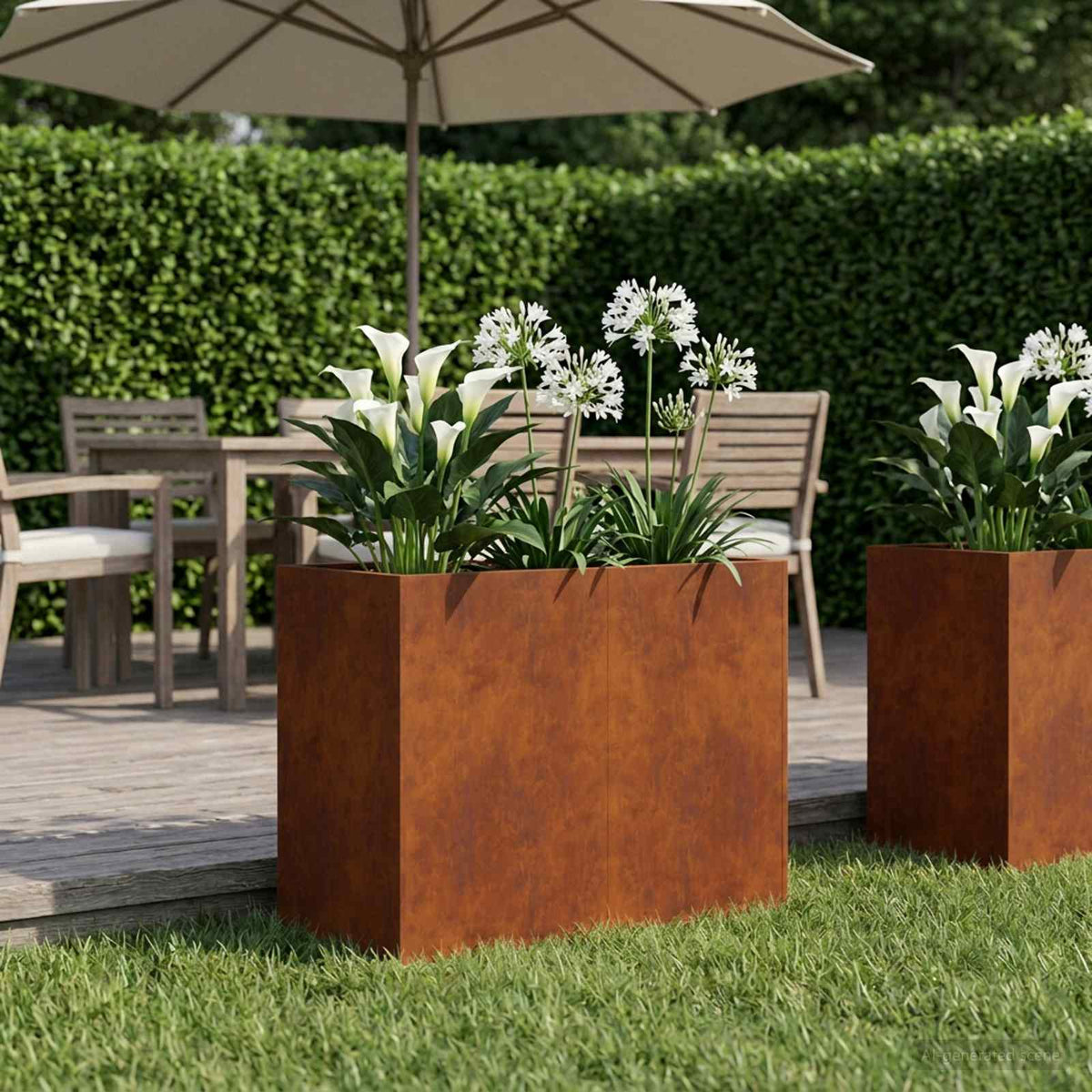 Plantenbak Roestkleurig 80 x 40 x 60 cm weervast staal is nu te koop bij PeponiXL, paradijselijk wonen!