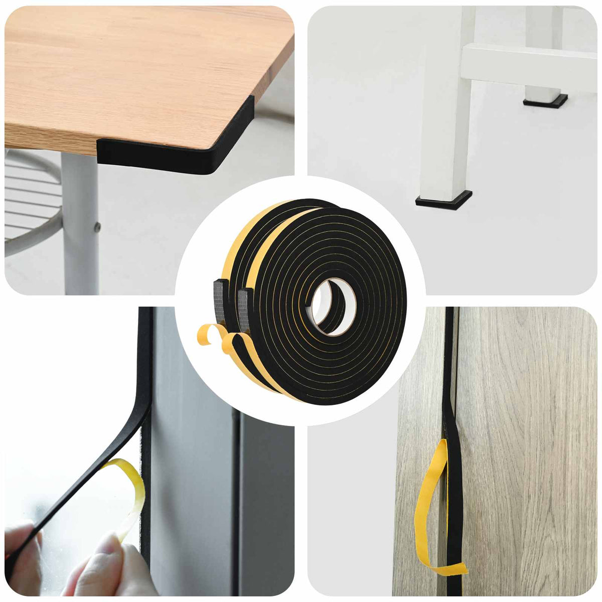 Zelfklevende schuimtape 2 pcs Zwart 15mm x 5m CR Schuim is nu te koop bij PeponiXL, paradijselijk wonen!