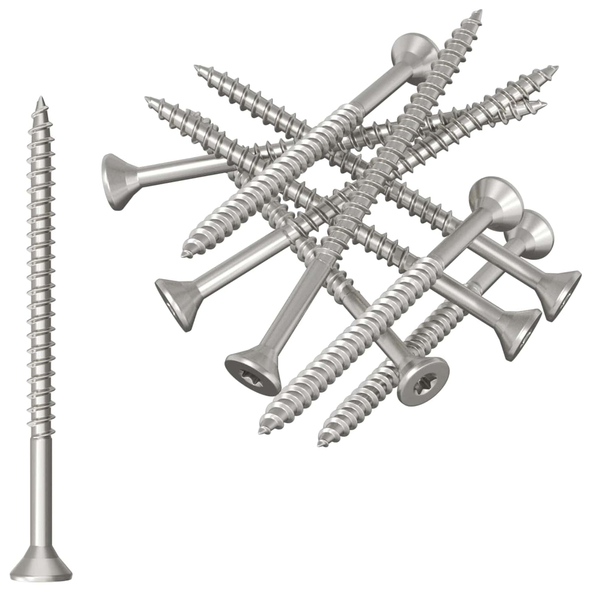 Schroeven 100 pcs zilver Ø 2,88 x 45 mm RVS A2 is nu te koop bij PeponiXL, paradijselijk wonen!