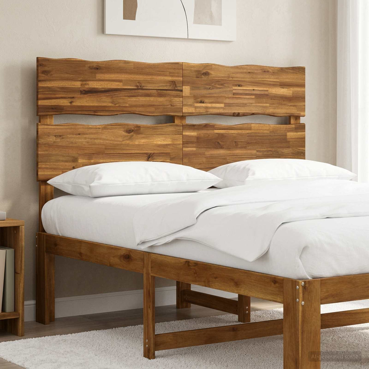 Live Edge Hoofdbord ROSTOCK Naturel 140 cm Massief Acaciahout is nu te koop bij PeponiXL, paradijselijk wonen!