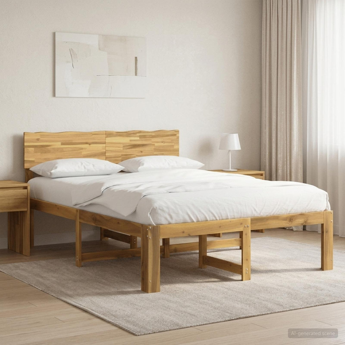 vidaXL Tweepersoonsbed met hoofdeinde ROSTOCK Wit 120 x 190 cm
