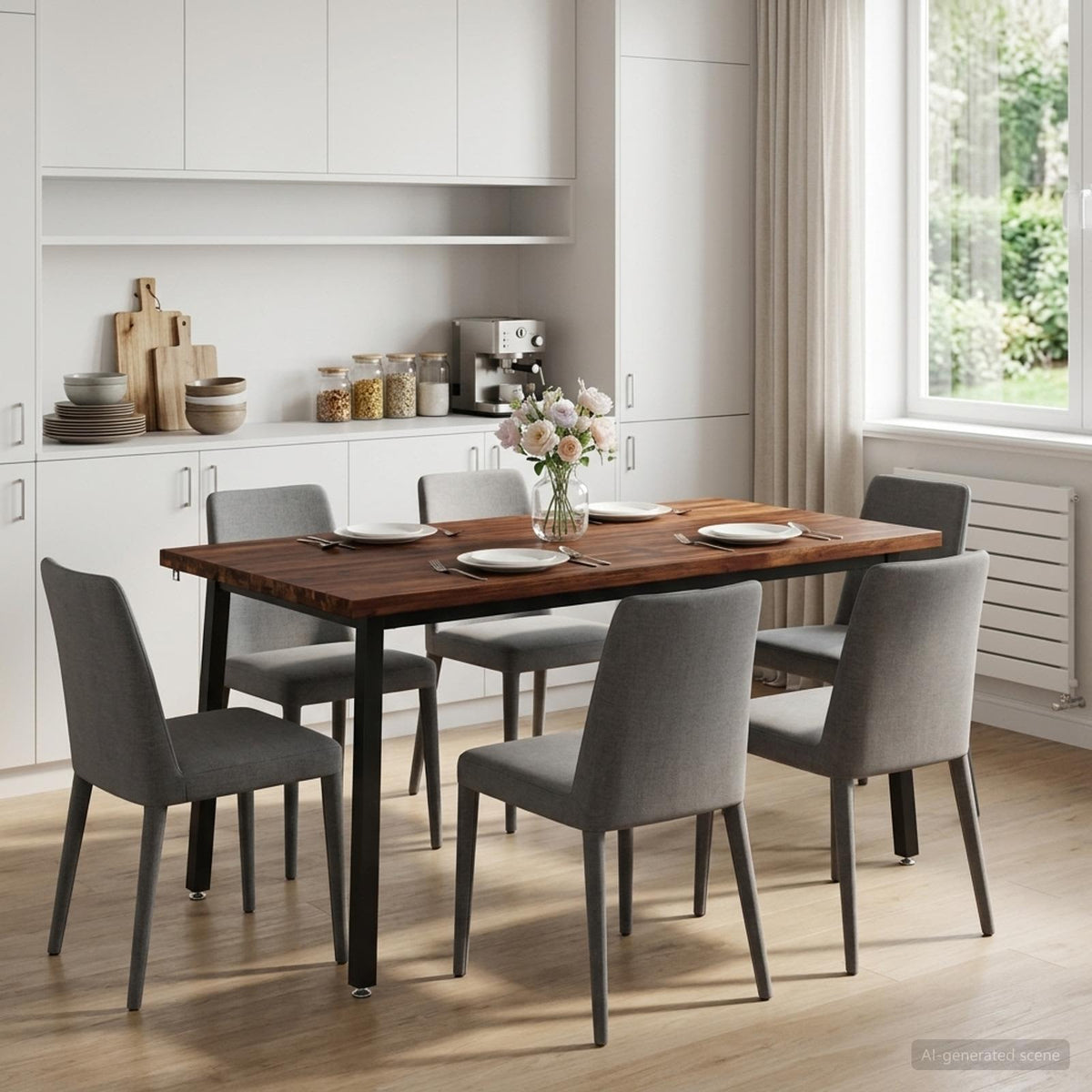 vidaXL Vierkante Eettafel 160 x 80 x 75 cm Massief Acaciahout