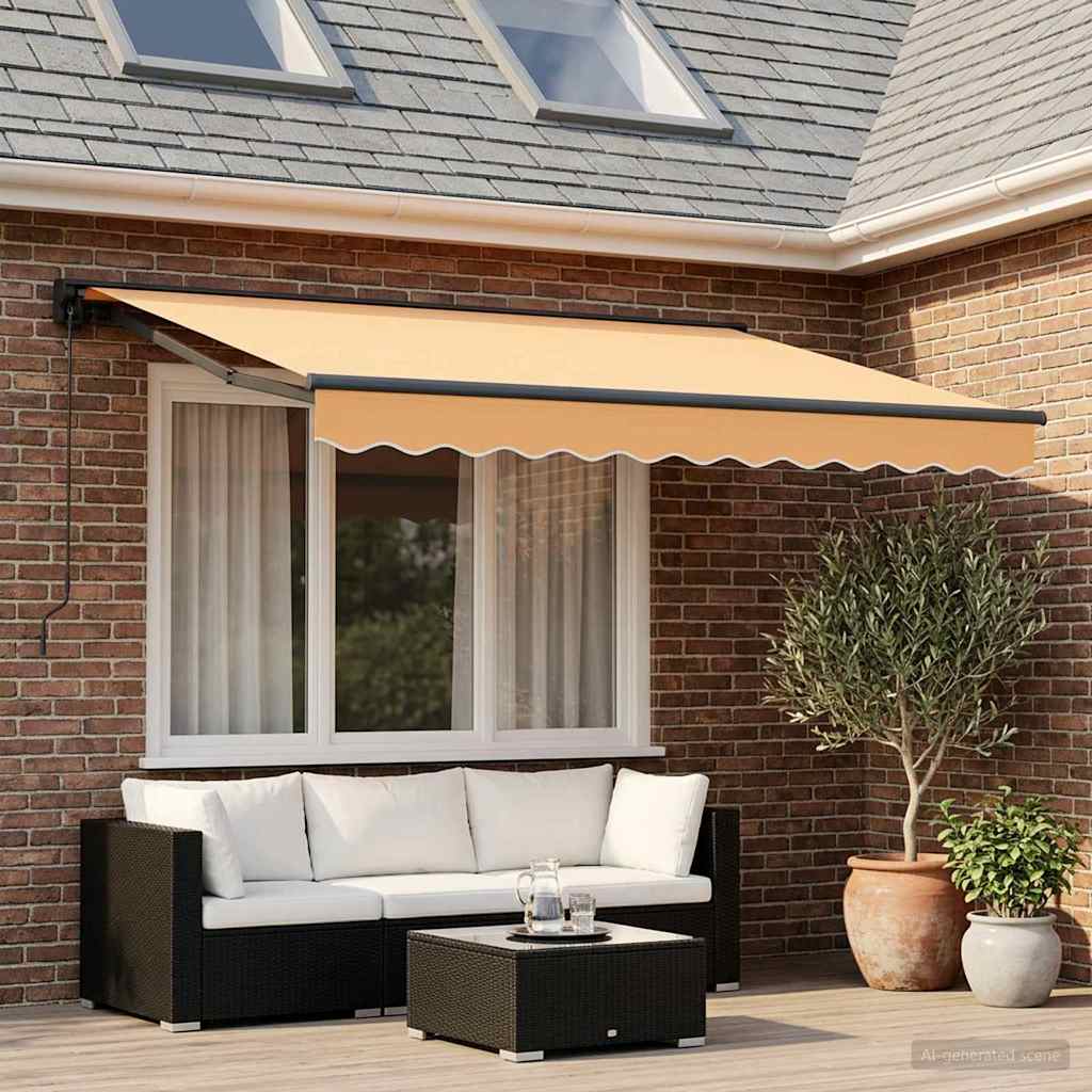 Uitschuifbare luifel Zand 3,5 x 2,5 m Polyester en Aluminium is nu te koop bij PeponiXL, paradijselijk wonen!