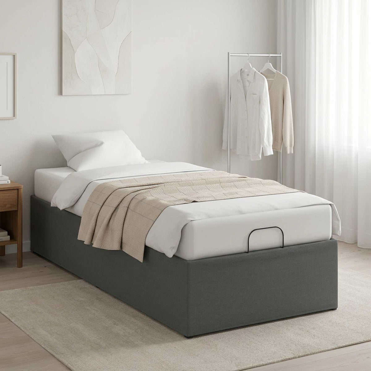 Elektrisch Verstelbaar Bedframe Donkergrijs 200 x 100 x 33,5 cm is nu te koop bij PeponiXL, paradijselijk wonen!