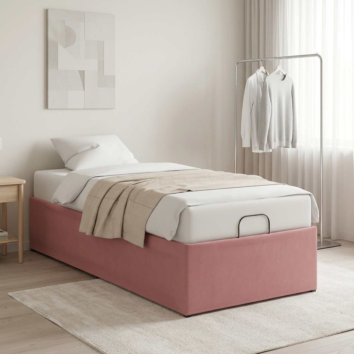 Elektrisch Verstelbaar Bedframe Roze 200 x 80 x 33,5 cm Staal is nu te koop bij PeponiXL, paradijselijk wonen!