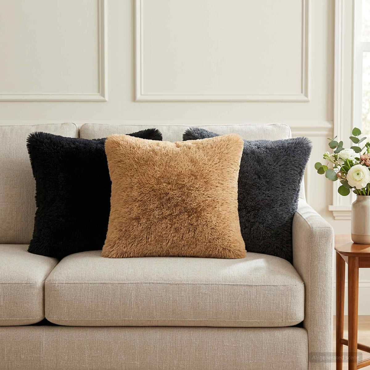 Kussensloop 6 pcs HEERLEN Antracietkleurig 30 x 30 cm PV Fleece is nu te koop bij PeponiXL, paradijselijk wonen!