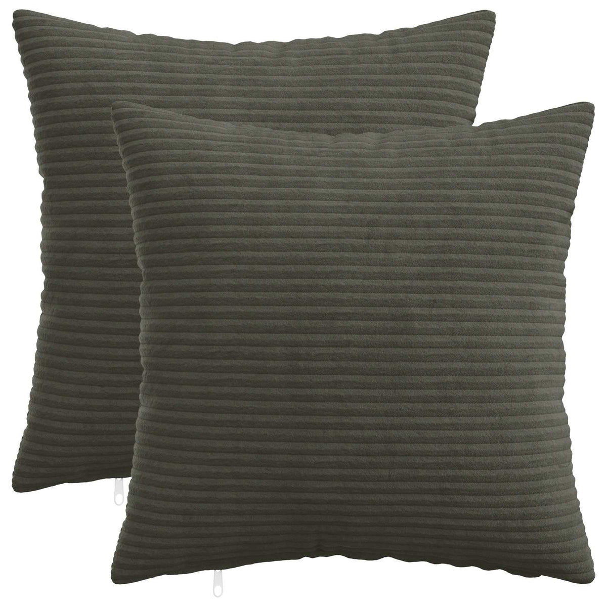 vidaXL Kussensloop 2 pcs HEERLEN Antracietkleurig 40 x 40 cm corduroy