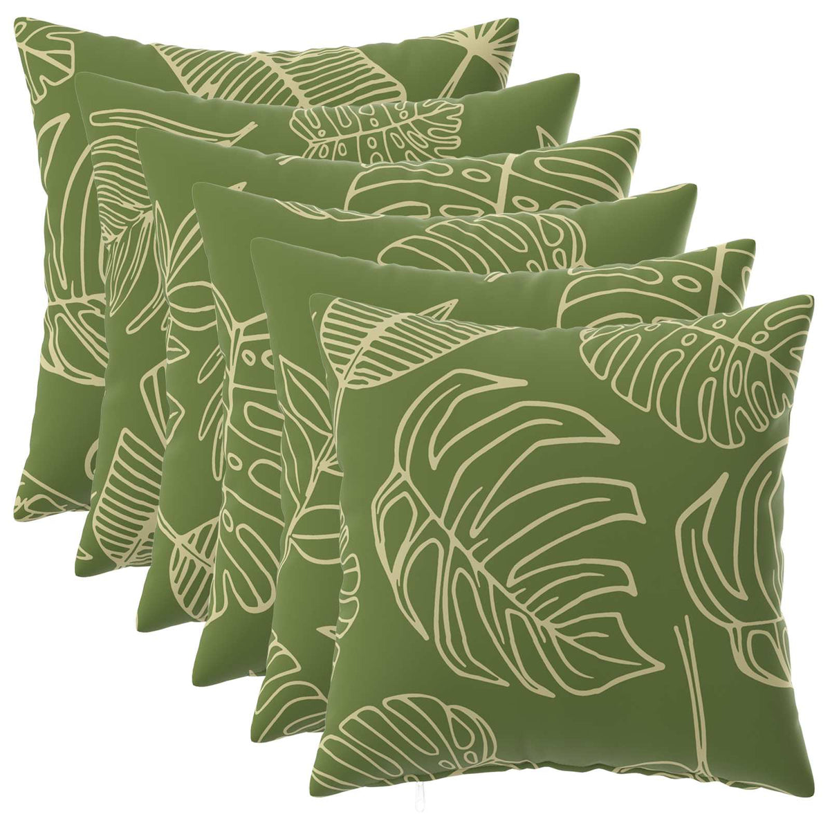 Kussensloop 6 pcs HEERLEN Bladontwerp 40 x 40 cm Polyester is nu te koop bij PeponiXL, paradijselijk wonen!