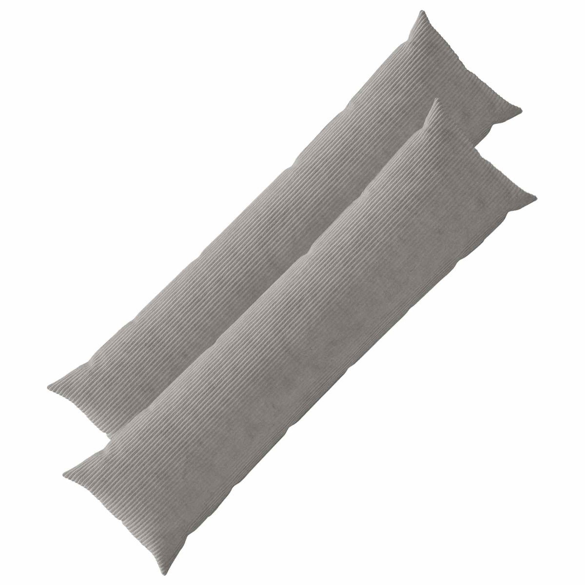 vidaXL Kussensloop 2 pcs HEERLEN Lichtgrijs 40 x 145 cm corduroy